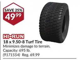 Princess Auto 18 x 9.50-8 Turf Tire offer