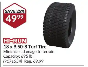 Princess Auto 18 x 9.50-8 Turf Tire offer