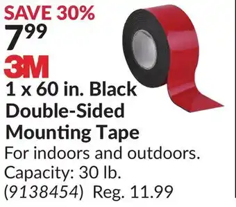 Princess Auto 1 x 60 in. Black Double-Sided Mounting Tape offer