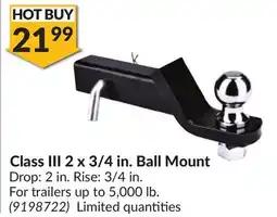 Princess Auto Class III 2 x 3/4 in. Ball Mount offer