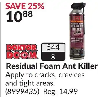 Princess Auto Doktor Doom Residual Foam Ant Killer offer