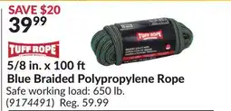 Princess Auto Blue Braided Polypropylene Rope offer