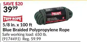 Princess Auto Blue Braided Polypropylene Rope offer