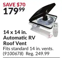 Princess Auto 14 x 14 in. Automatic RV Roof Vent offer