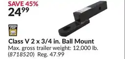 Princess Auto Class V 2 x 3/4 in. Ball Mount offer