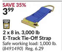 Princess Auto 2 x 8 in. 3,000 lb E-Track Tie-Off Strap offer
