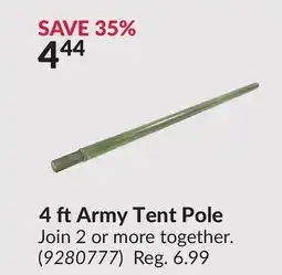 Princess Auto 4 ft Army Tent Pole offer