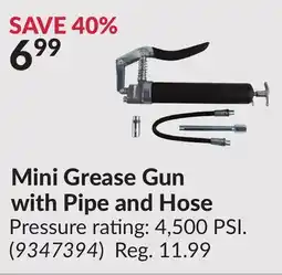 Princess Auto Mini Grease Gun with Pipe and Hose offer