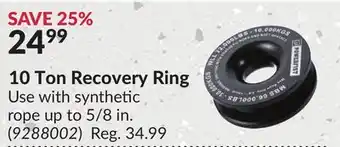 Princess Auto 10 Ton Recovery Ring offer