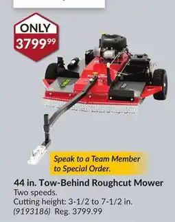 Princess Auto 44 in. Tow-Behind Roughcut Mower offer