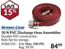 Princess Auto Green Line 50 ft PVC Discharge Hose Assemblies offer
