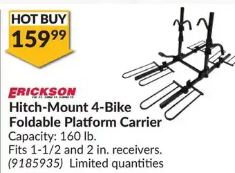 Princess Auto Erickson Hitch-Mount 4-Bike Foldable Platform offer