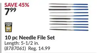 Princess Auto 10 pc Needle File Set offer