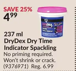 Princess Auto DryDex Dry Time Indicator Spackling offer