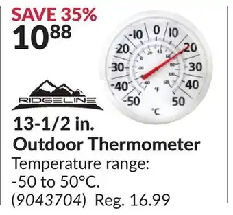 Princess Auto 13-1/2 in. Outdoor Thermometer offer