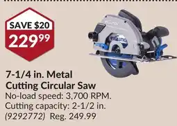 Princess Auto 7-1/4 in. Metal Cutting Circular Saw offer