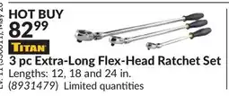 Princess Auto 3 pc Extra-Long Flex-Head Ratchet Set offer