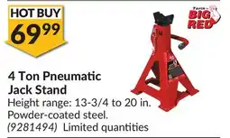 Princess Auto 4 Ton Pneumatic Jack Stand offer