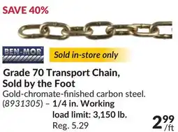 Princess Auto Grade 70 Transport Chain, Sold by the Foot offer