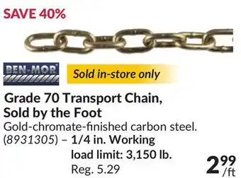 Princess Auto Grade 70 Transport Chain, Sold by the Foot offer
