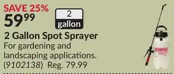 Princess Auto 2 Gallon Spot Sprayer offer