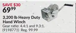 Princess Auto 3,200 lb Heavy Duty Hand Winch offer