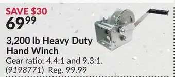 Princess Auto 3,200 lb Heavy Duty Hand Winch offer