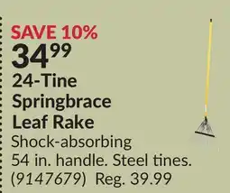 Princess Auto 24-Tine Springbrace Leaf Rake offer