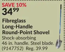 Princess Auto Fibreglass Long-Handle Round-Point Shovel offer