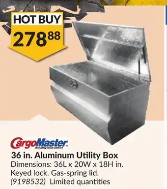 Princess Auto 36 in. Aluminum Utility Box offer