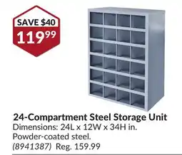 Princess Auto 24-Compartment Steel Storage Unit offer