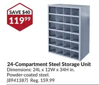 Princess Auto 24-Compartment Steel Storage Unit offer