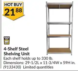 Princess Auto 4-Shelf Steel Shelving Unit offer