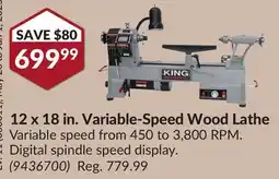 Princess Auto 12 x 18 in. Variable-Speed Wood Lathe offer