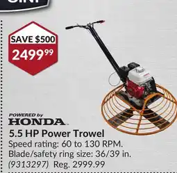 Princess Auto 5.5 HP Power Trowel offer