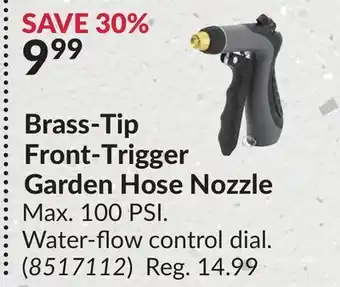 Princess Auto Brass-Tip Front-Trigger Garden Hose Nozzle offer
