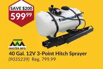 Princess Auto 40 Gal. 12V 3-Point Hitch Sprayer offer