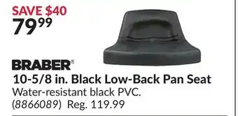 Princess Auto 10-5/8 in. Black Low-Back Pan Seat offer