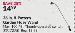 Princess Auto 36 in. 8-Pattern Garden Hose Wand offer