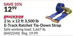 Princess Auto 2 in. x 12 ft 3,500 lb E-Track Ratchet Tie-Down Strap offer