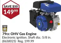 Princess Auto 79cc OHV Gas Engine offer