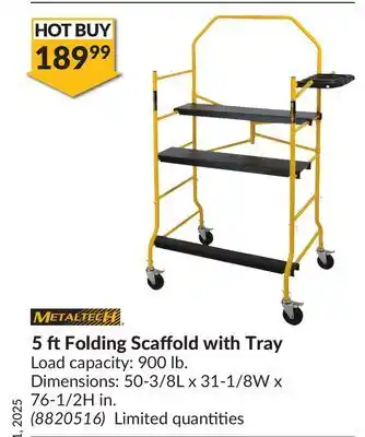 Princess Auto 5 Folding Scaffold with Tray offer