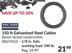Princess Auto 150 ft Galvanized Steel Cables offer