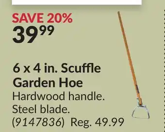 Princess Auto 6 x 4 in. Scuffle Garden Hoe offer