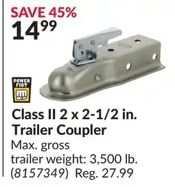 Princess Auto Class II 2 x 2-1/2 in. Trailer Coupler offer