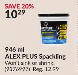 Princess Auto 946 ml ALEX PLUS Spackling offer