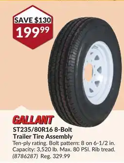 Princess Auto ST235/80R16 8-Bolt Trailer Tire Assembly offer