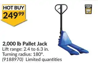 Princess Auto 2,000 lb Pallet Jack offer