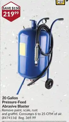 Princess Auto 20 Gallon Pressure-Feed Abrasive Blaster offer