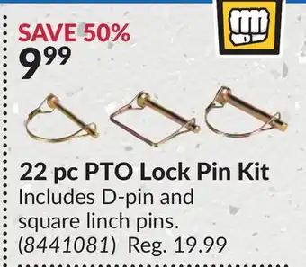 Princess Auto 22 pc PTO Lock Pin Kit offer